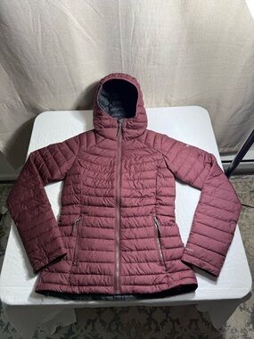 Columbia Puffer Long Jacket Women’s SZ XS Omni Heat Full Zip Insulated Burgundy